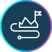 אייקון של דרך שמובילה לדגל